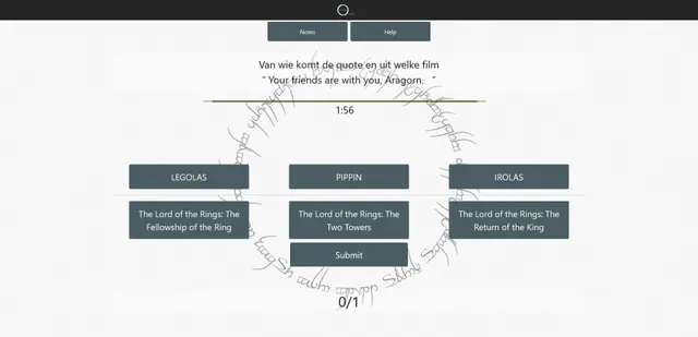 Lord of the Rings app screenshot